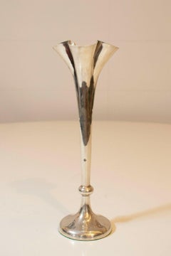 Antique Solid Silver Single Stem Vase