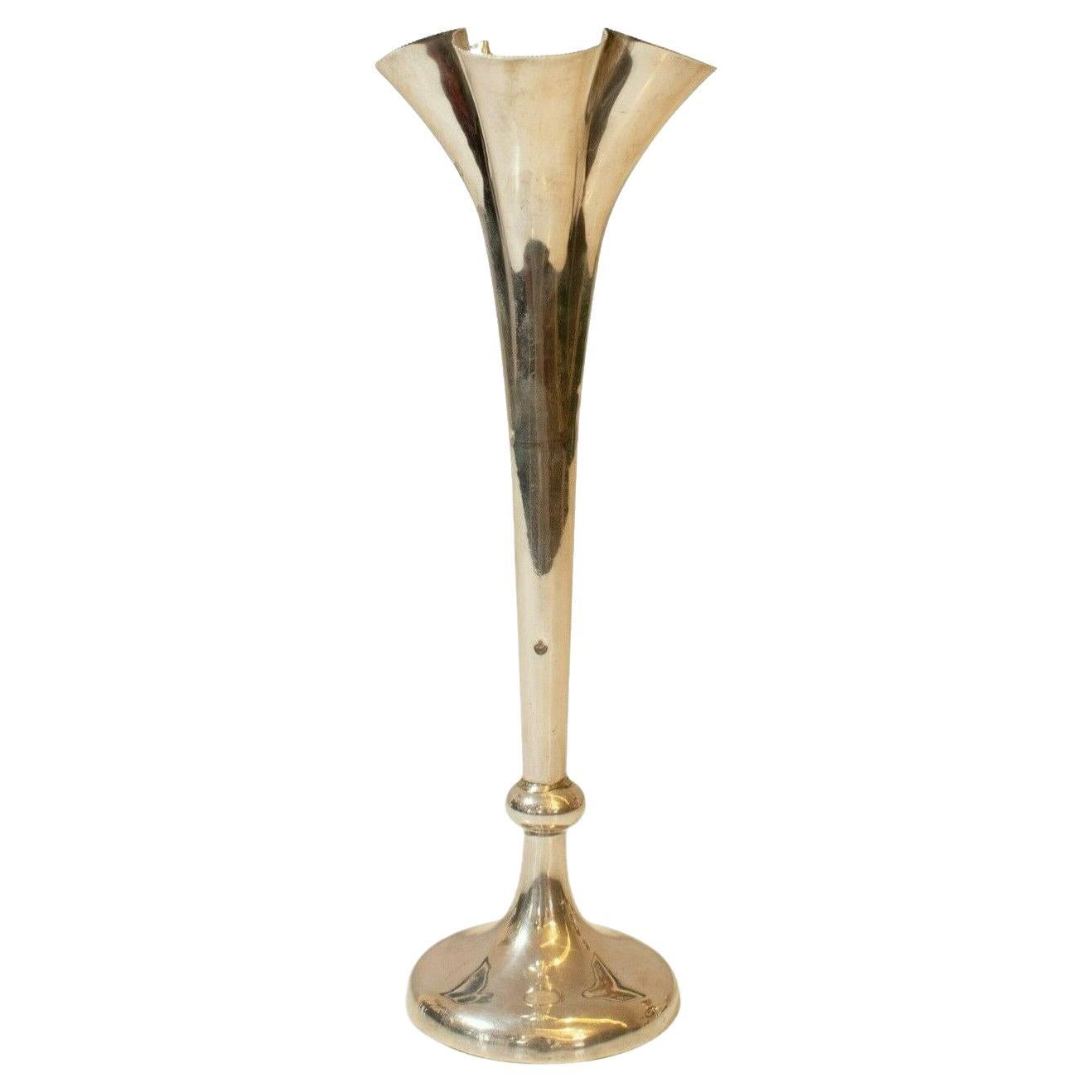 Antique Solid Silver Single Stem Vase