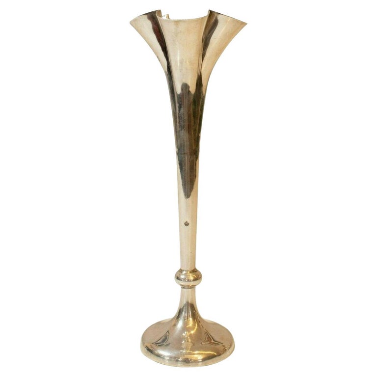 Antique Solid Silver Single Stem Vase For Sale at 1stDibs