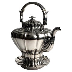 Antique Solid Silver Sterling Samovar Tea Kettle London 1823 Philip Rundell