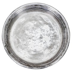 Antique Solid Sterling Silver 925 Wine Drink Bottle Coaster 53g 4.5"