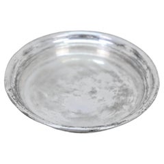 Antique Solid Sterling Silver 925 Wine Drink Bottle Coaster 53g 4.5"