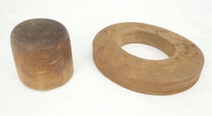 Antique Solid Wood 2 Parts Hat From