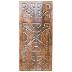 Used Solid Wood Brown Panel, Richly Carved, 18th Century, Italy