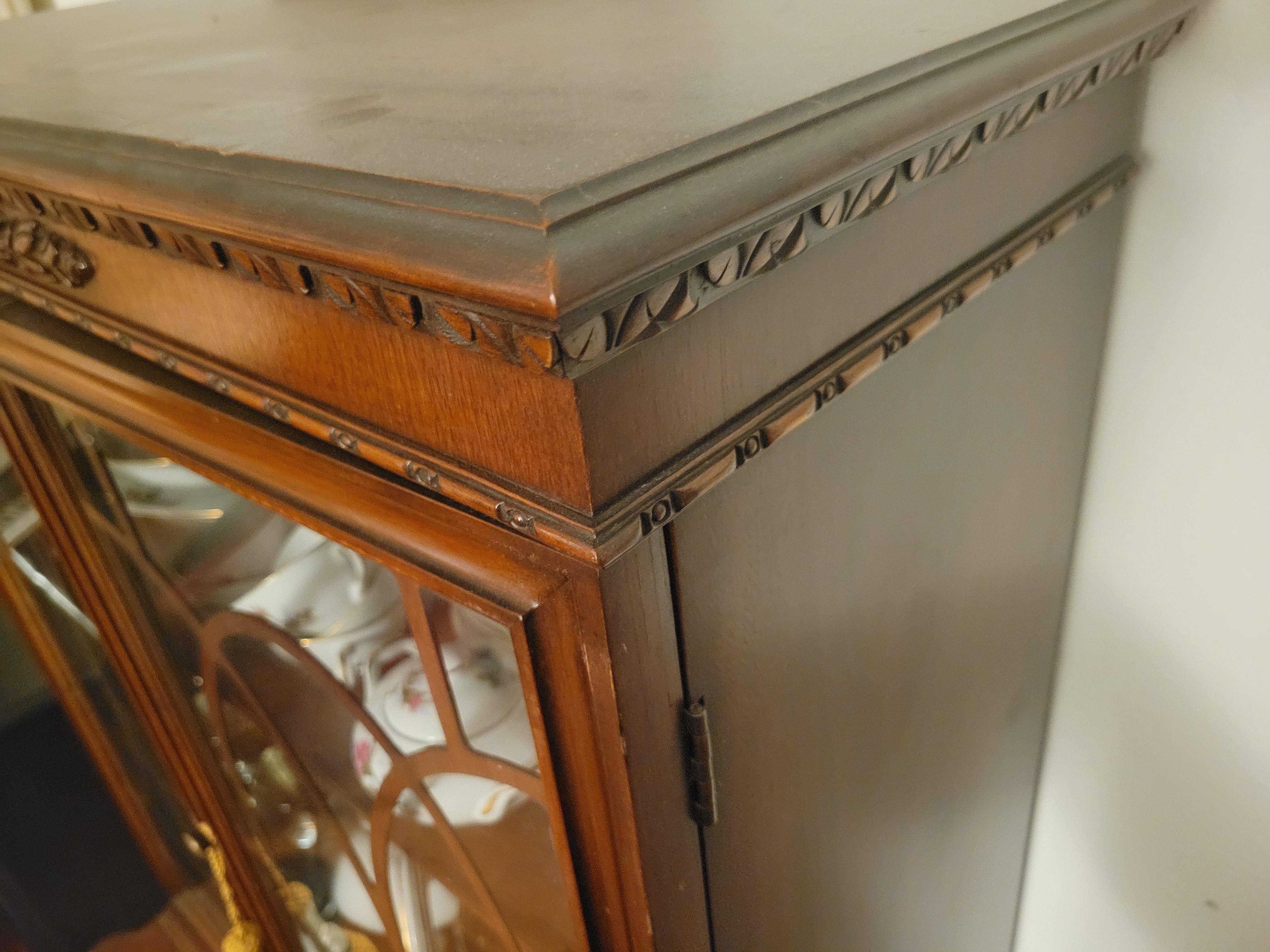 20th Century Antique Cherry Hutch with (2) Drawers