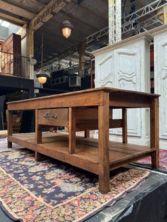 Antique Solid Wood Kitchen Island / Workbench