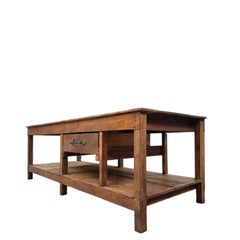 Antique Solid Wood Kitchen Island / Workbench