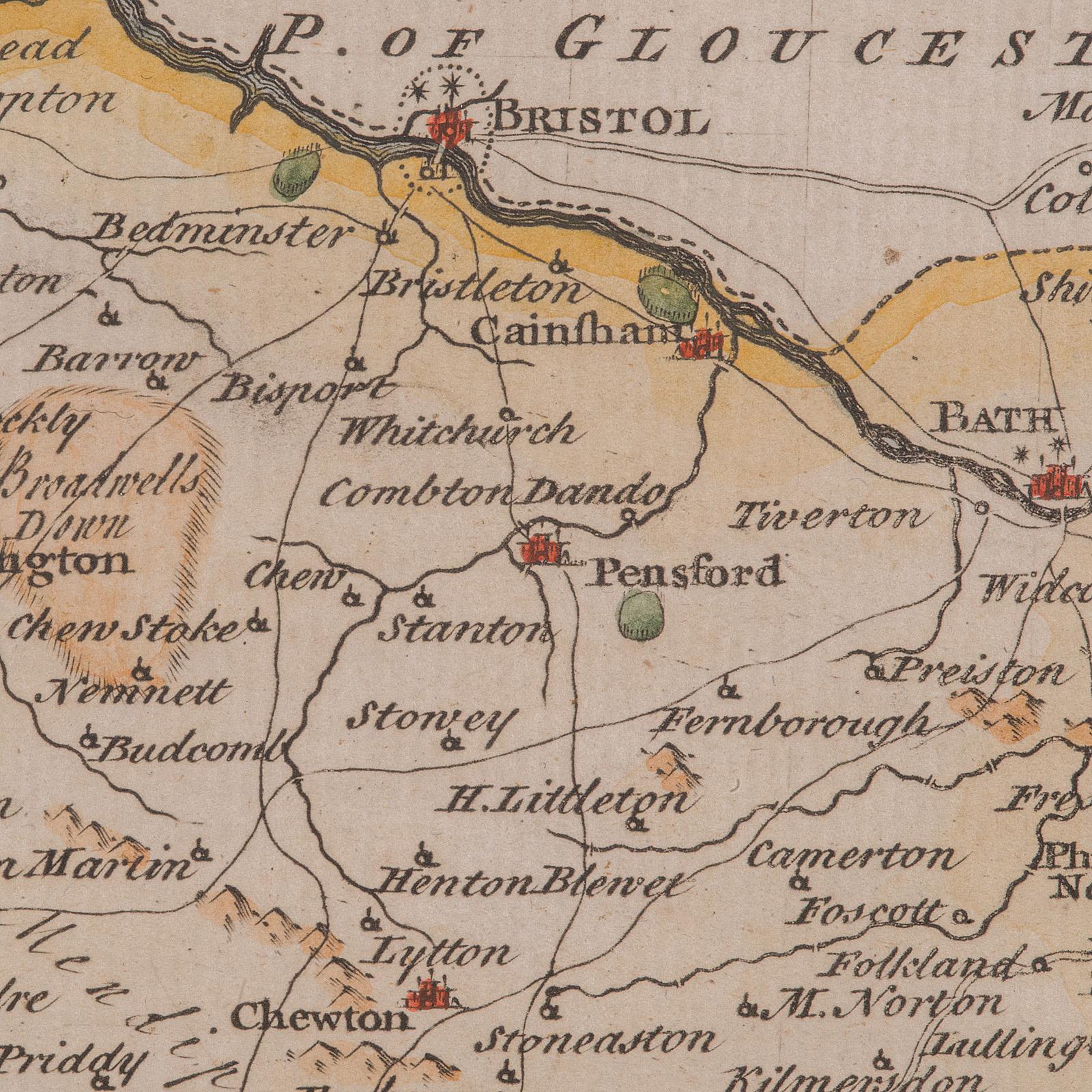 Carte ancienne du Somerset, Thomas Kitchin, anglais, référence cartographique, géorgienne en vente 4