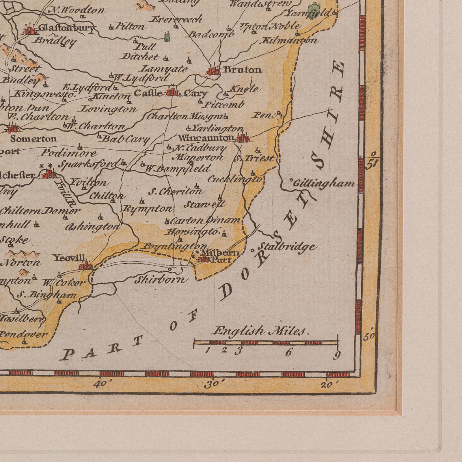 Carte ancienne du Somerset, Thomas Kitchin, anglais, référence cartographique, géorgienne en vente 1