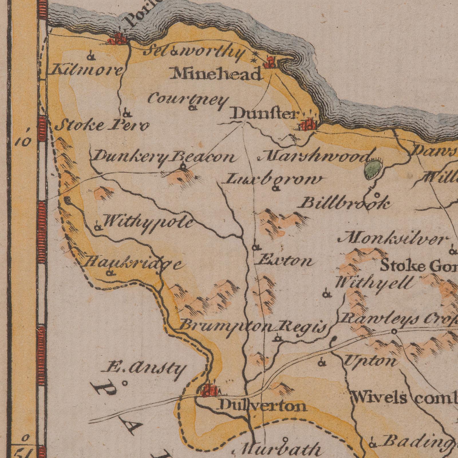 Carte ancienne du Somerset, Thomas Kitchin, anglais, référence cartographique, géorgienne en vente 2