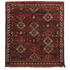 Antique Soumak Kilim Red Russian Tribal Flat-Weave by Rug & Kilim