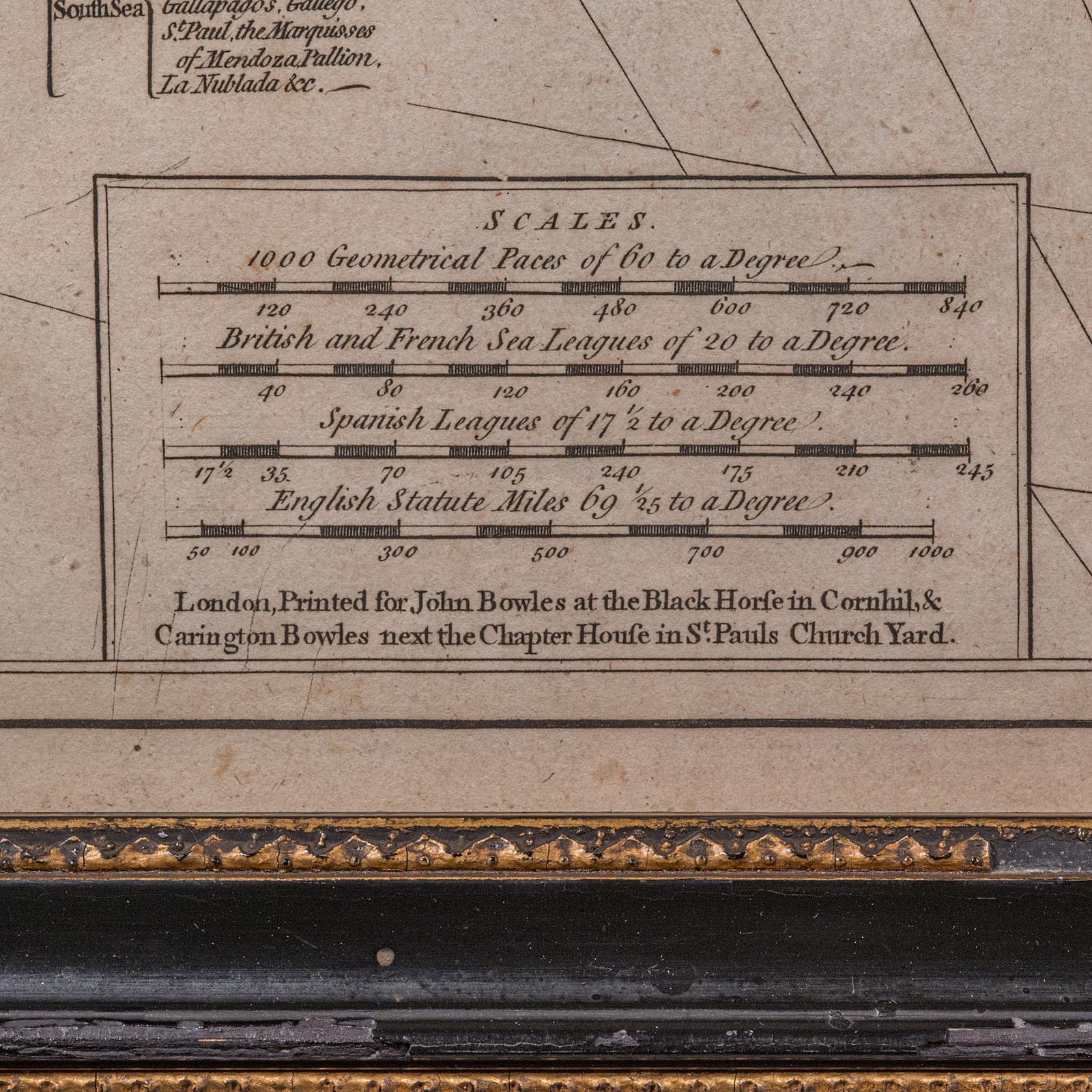 Carte ancienne de l'Amérique du Sud, anglaise, cartographie encadrée, De La Rochette, géorgienne en vente 5