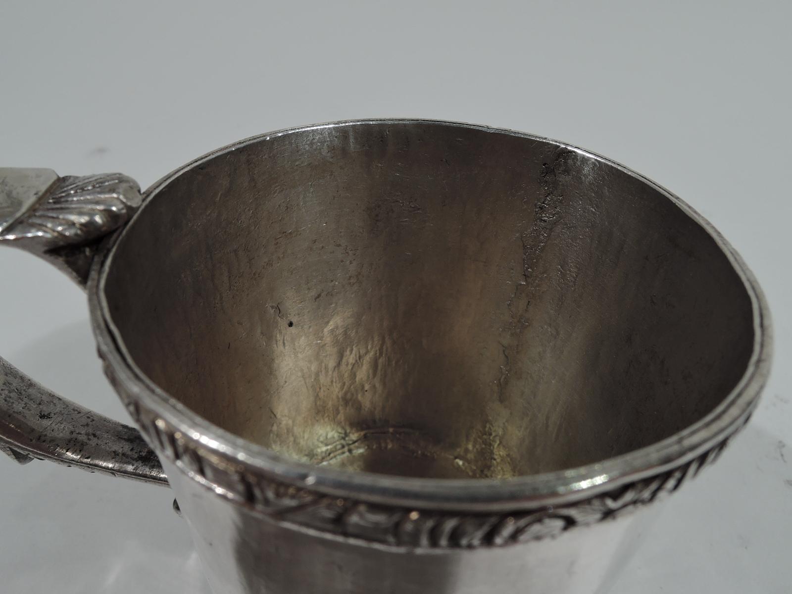 Antique South American Classical Silver Christening Mug In Excellent Condition In New York, NY