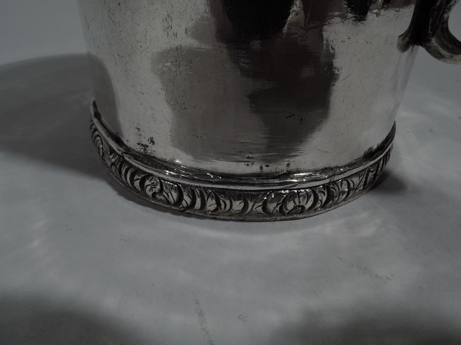 Antique South American Classical Silver Christening Mug 3