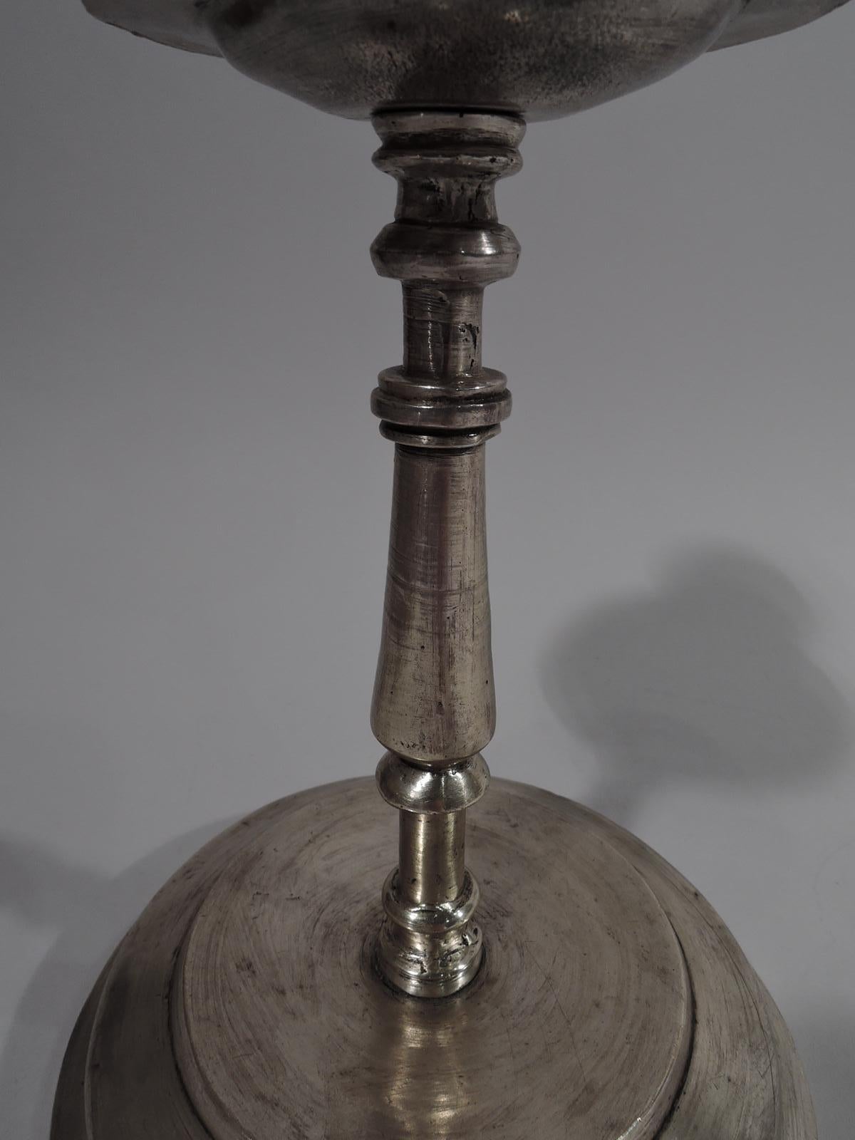 Spanish Colonial Antique South American Silver Candlestick