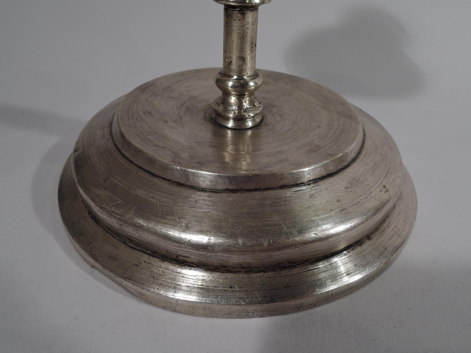Antique South American Silver Candlestick In Good Condition In New York, NY