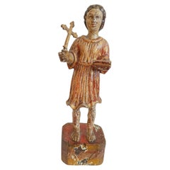 Antique South American Spanish Colonial Folk Art Santos Figure