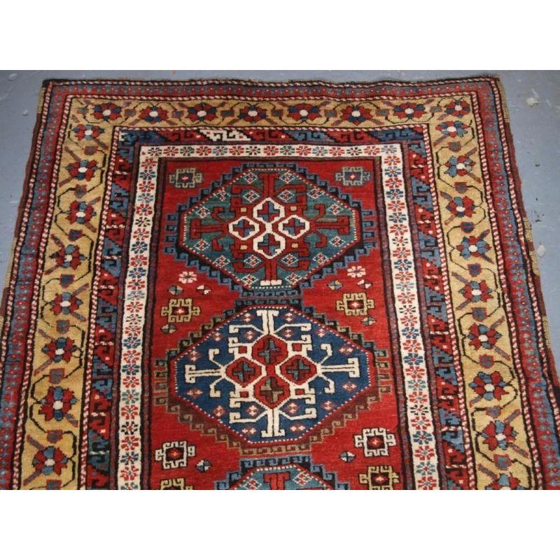19th Century Antique South Caucasian Karabagh Region Long Rug For Sale