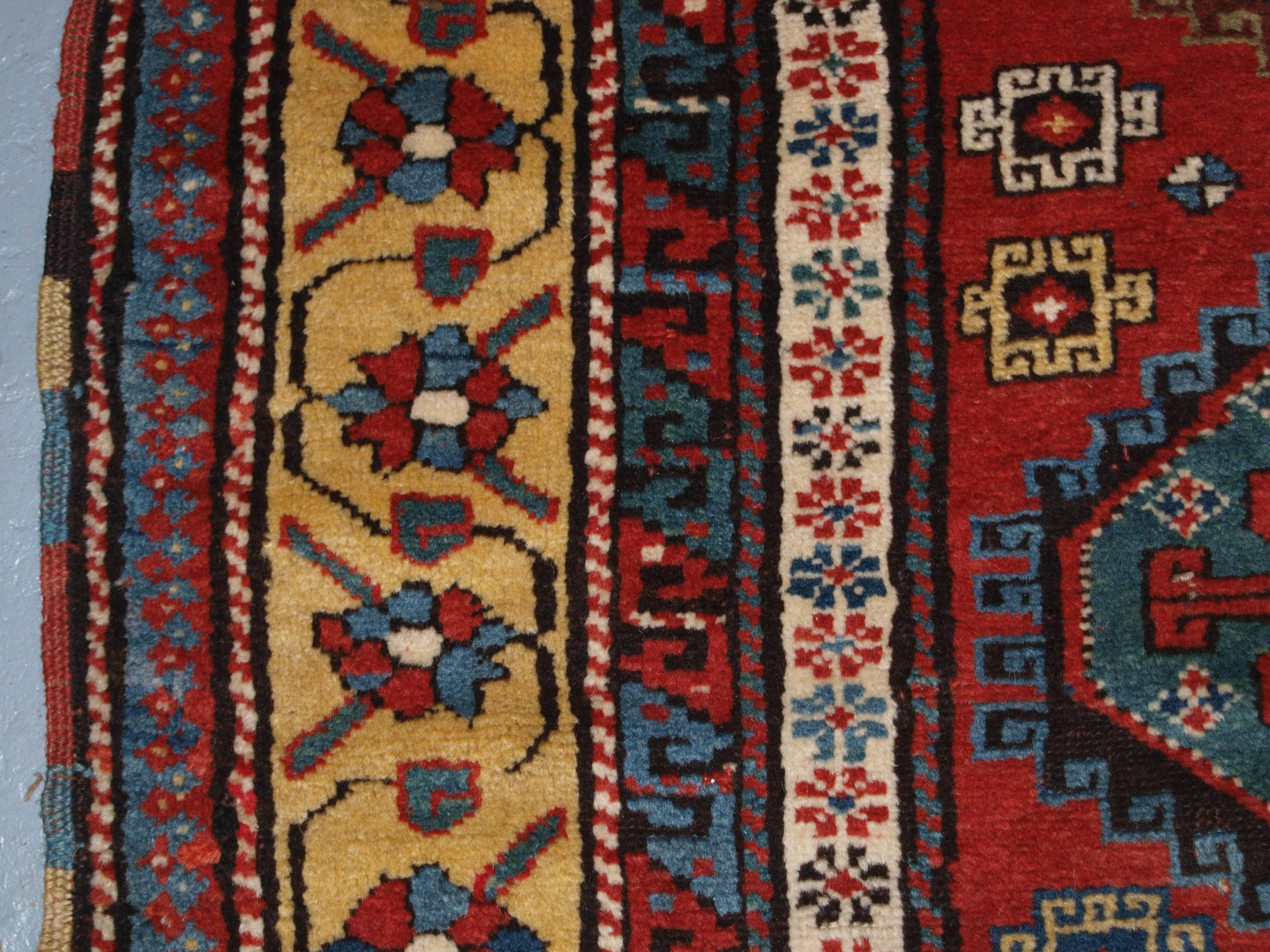 Wool Antique South Caucasian Karabagh Region Long Rug For Sale
