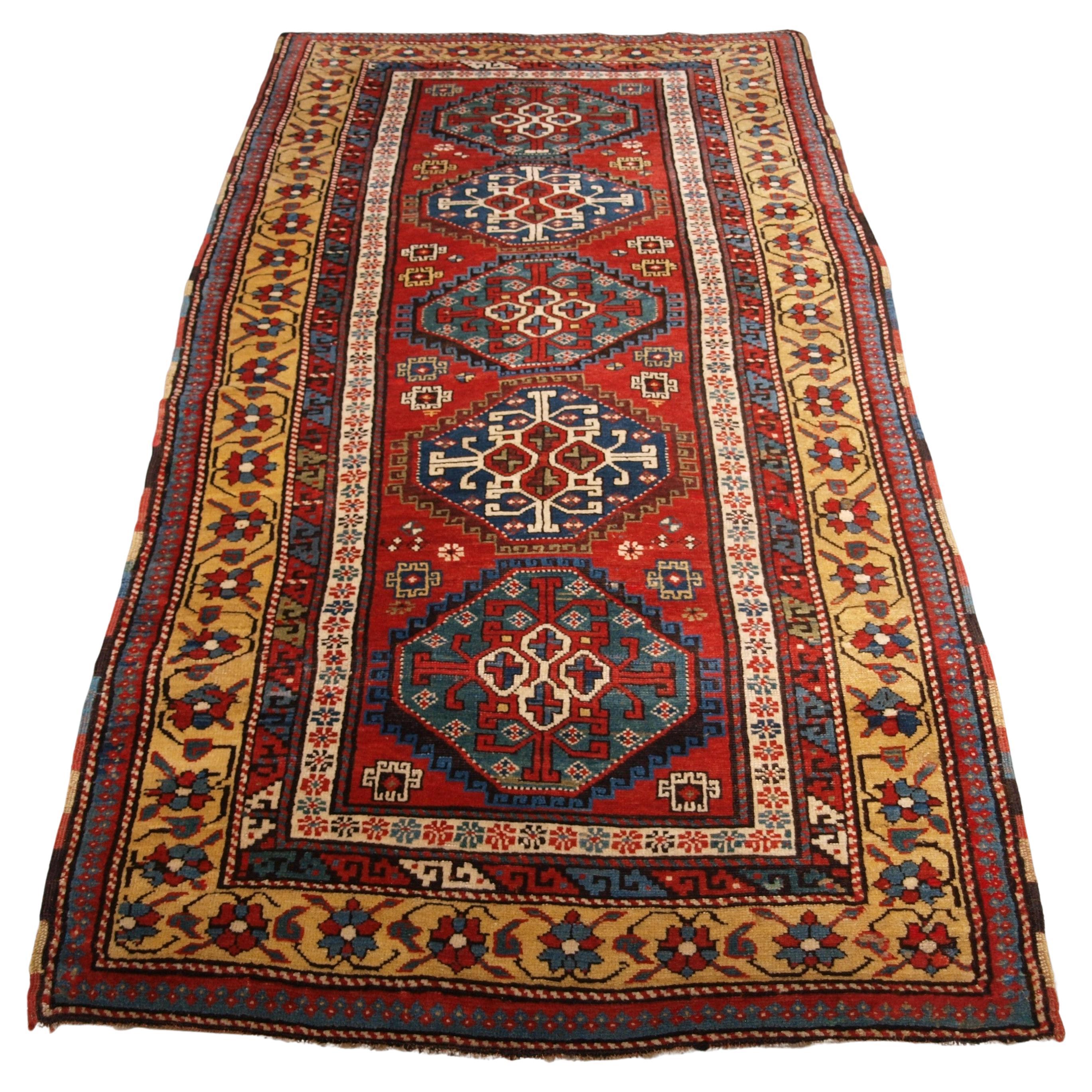 Antique South Caucasian Karabagh Region Long Rug