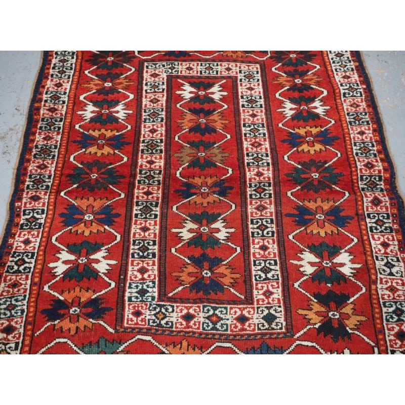20th Century Antique South Caucasian Kurdish Rug, Interesting Design, Circa 1920 For Sale