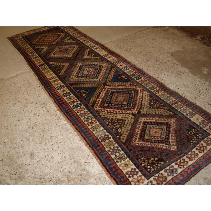 Antique South Caucasian Kurdish Runner R-1578 In Excellent Condition For Sale In Moreton-In-Marsh, GB