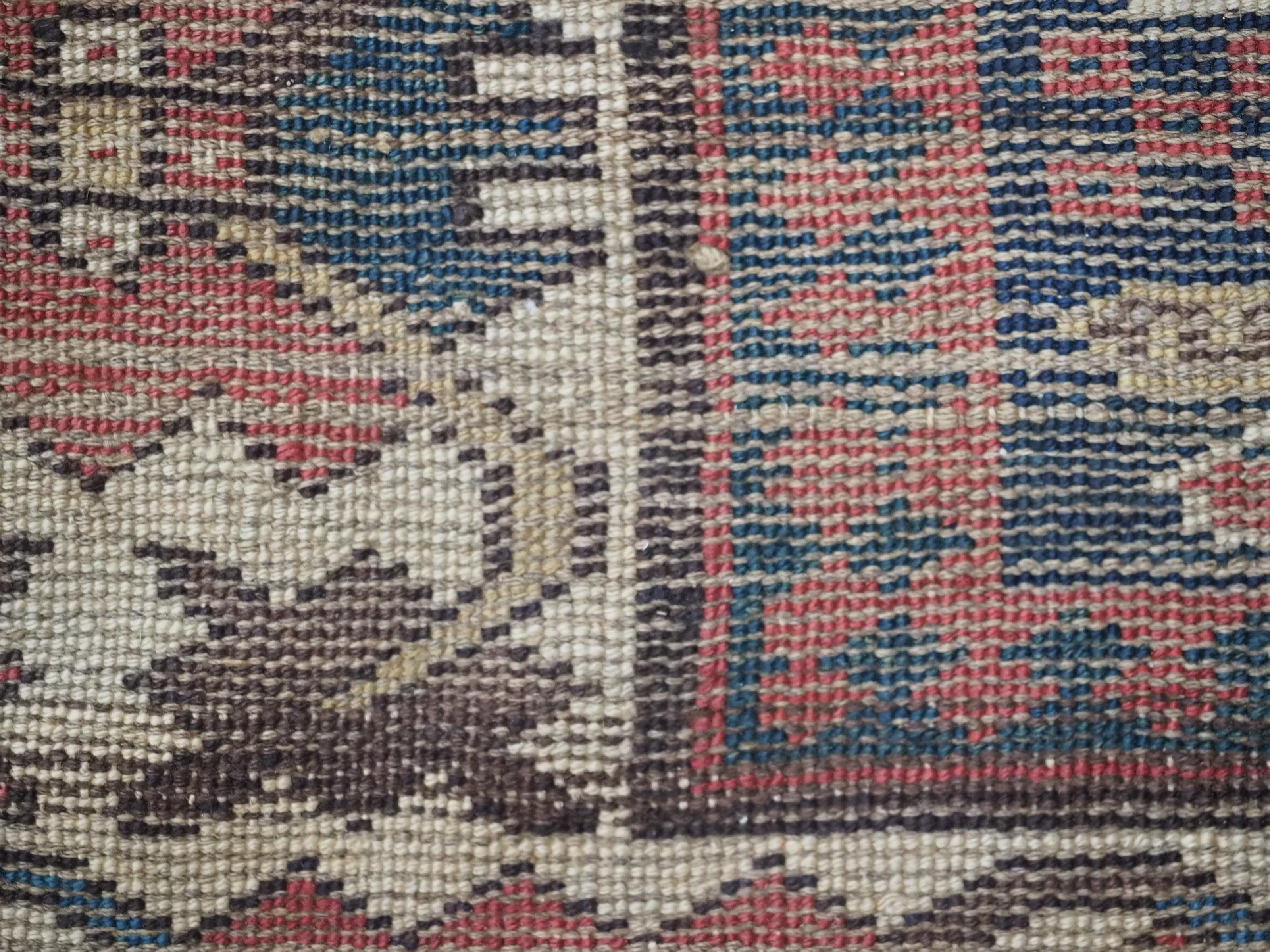 Antique south Caucasian or Kurdish runner of superb design and colour. For Sale 9