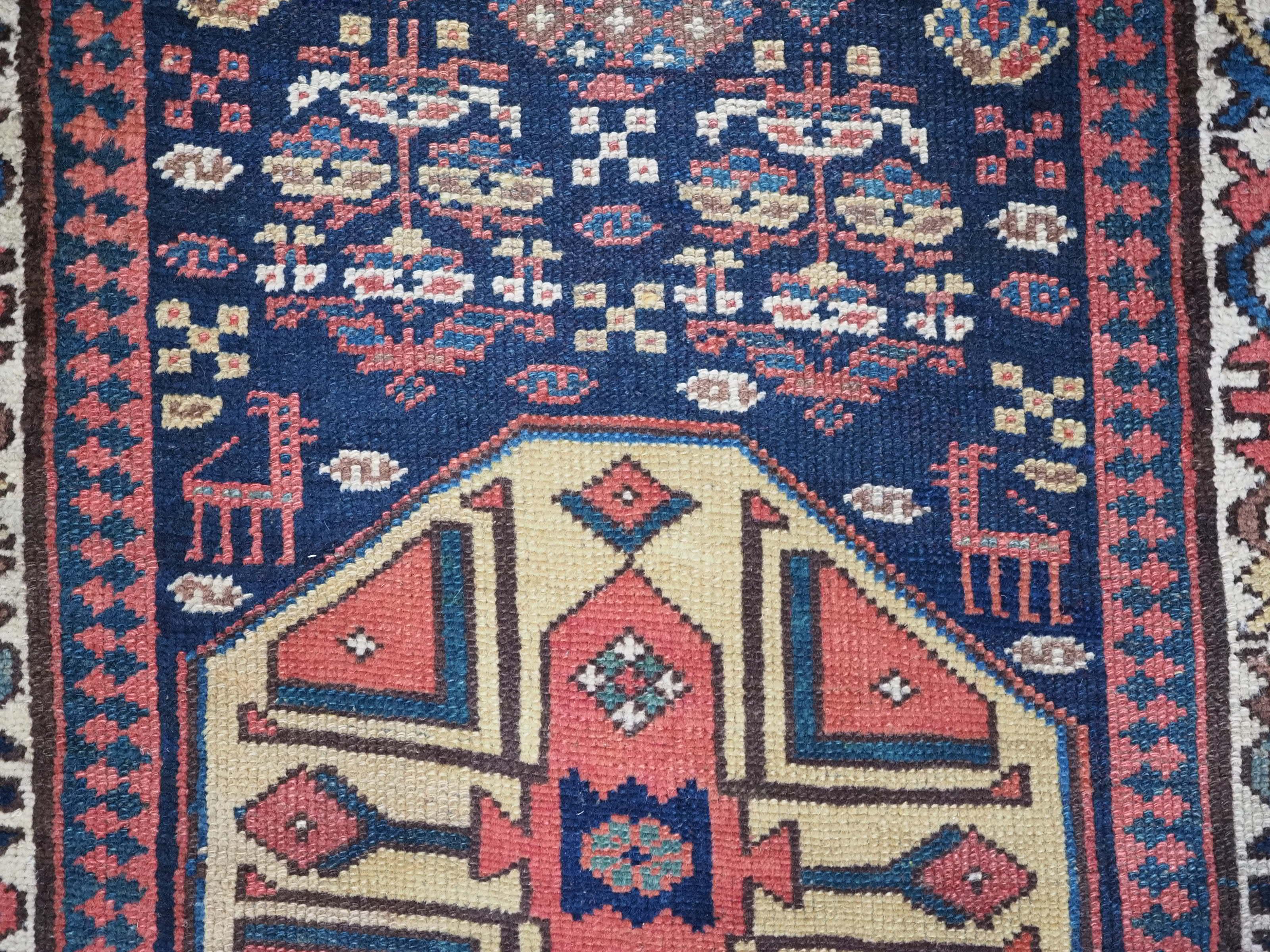 Antique south Caucasian or Kurdish runner of superb design and colour. For Sale 3