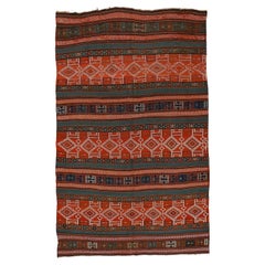 Antique South Caucasian Verneh Kurdish Brocaded Cover Rug
