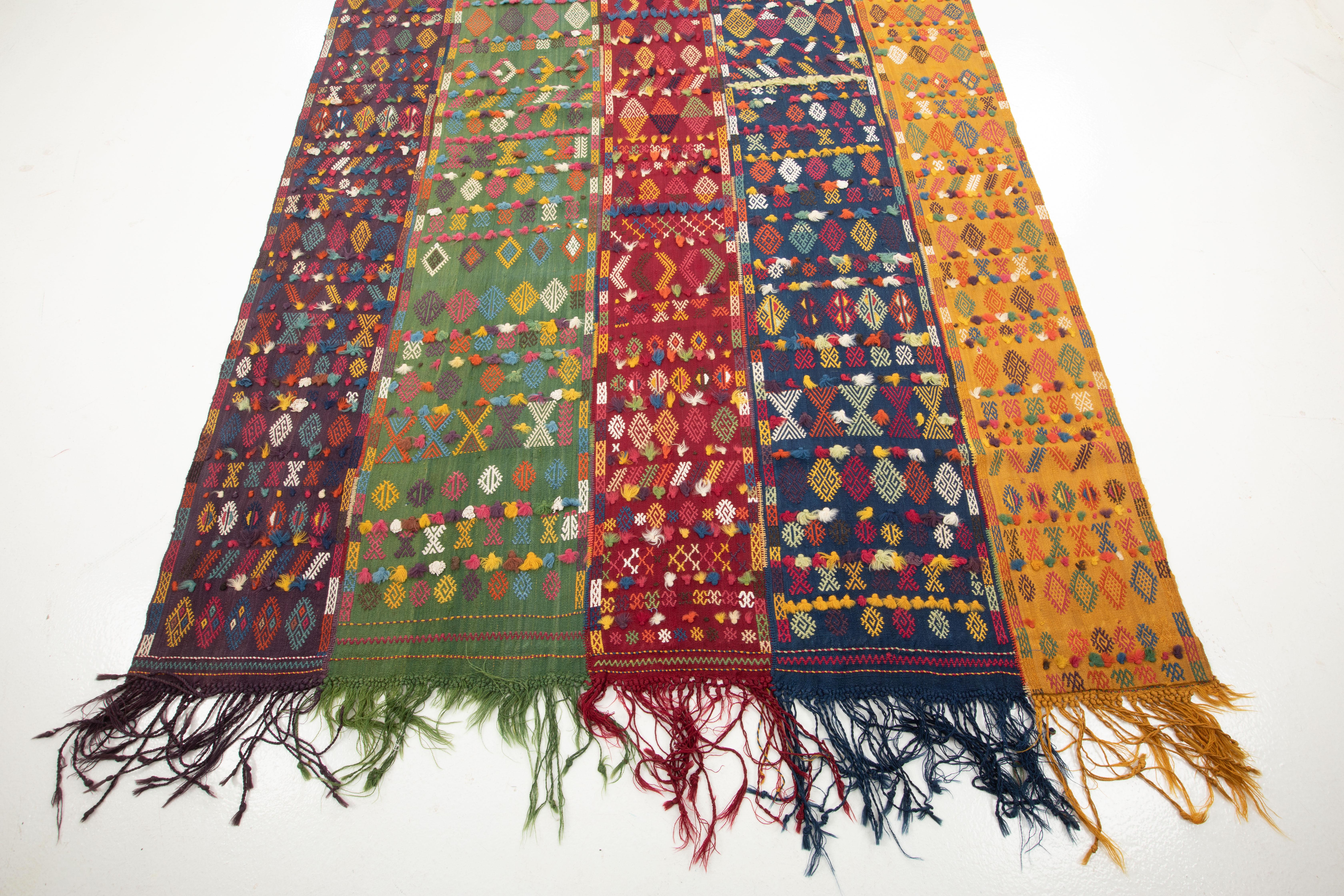 Hand-Woven Antique South East Anatolian Cicim Kilim, Mid-19th Century For Sale