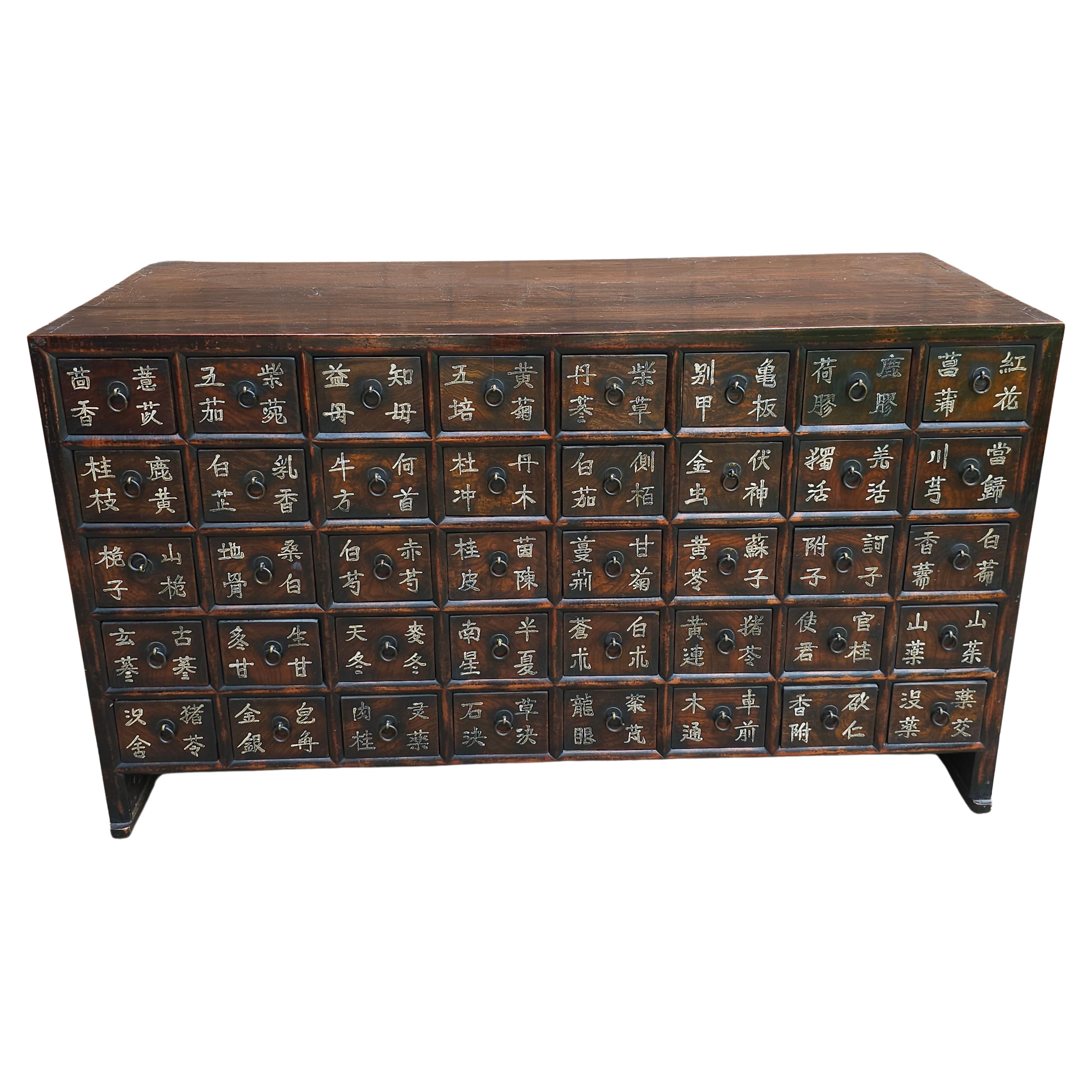 Antique South East Asian 40-Drawer Apothecary Cabinet, Circa 1920s For Sale