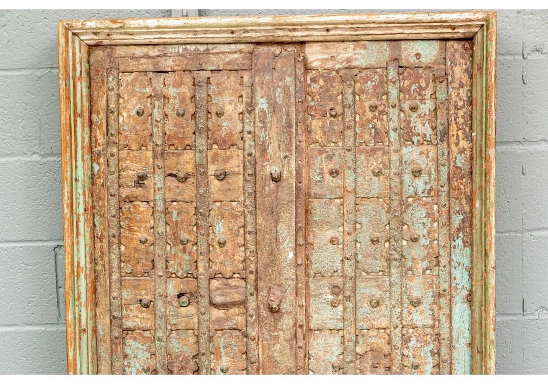 Wood Antique South East Asian Carved And Painted Architectural Panel For Sale