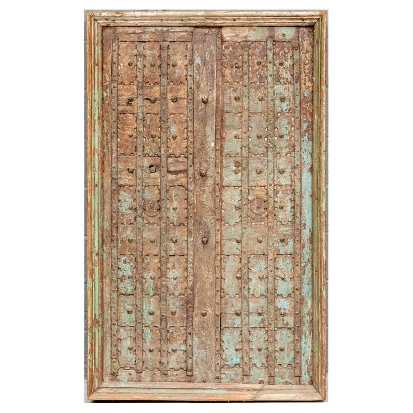 Antique South East Asian Carved And Painted Architectural Panel For Sale