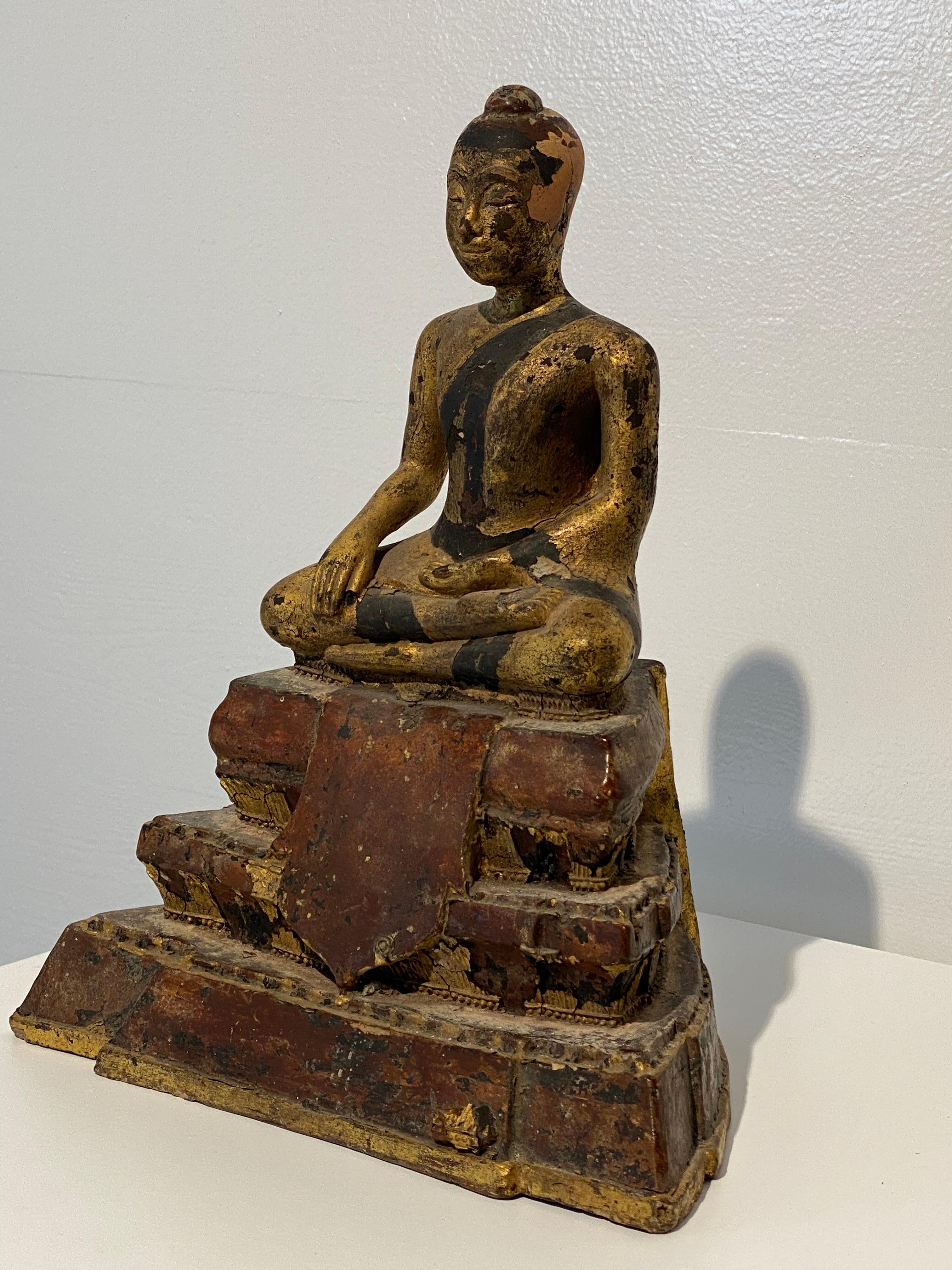 Antique South East Asian Sculpture Of Buddha For Sale 2