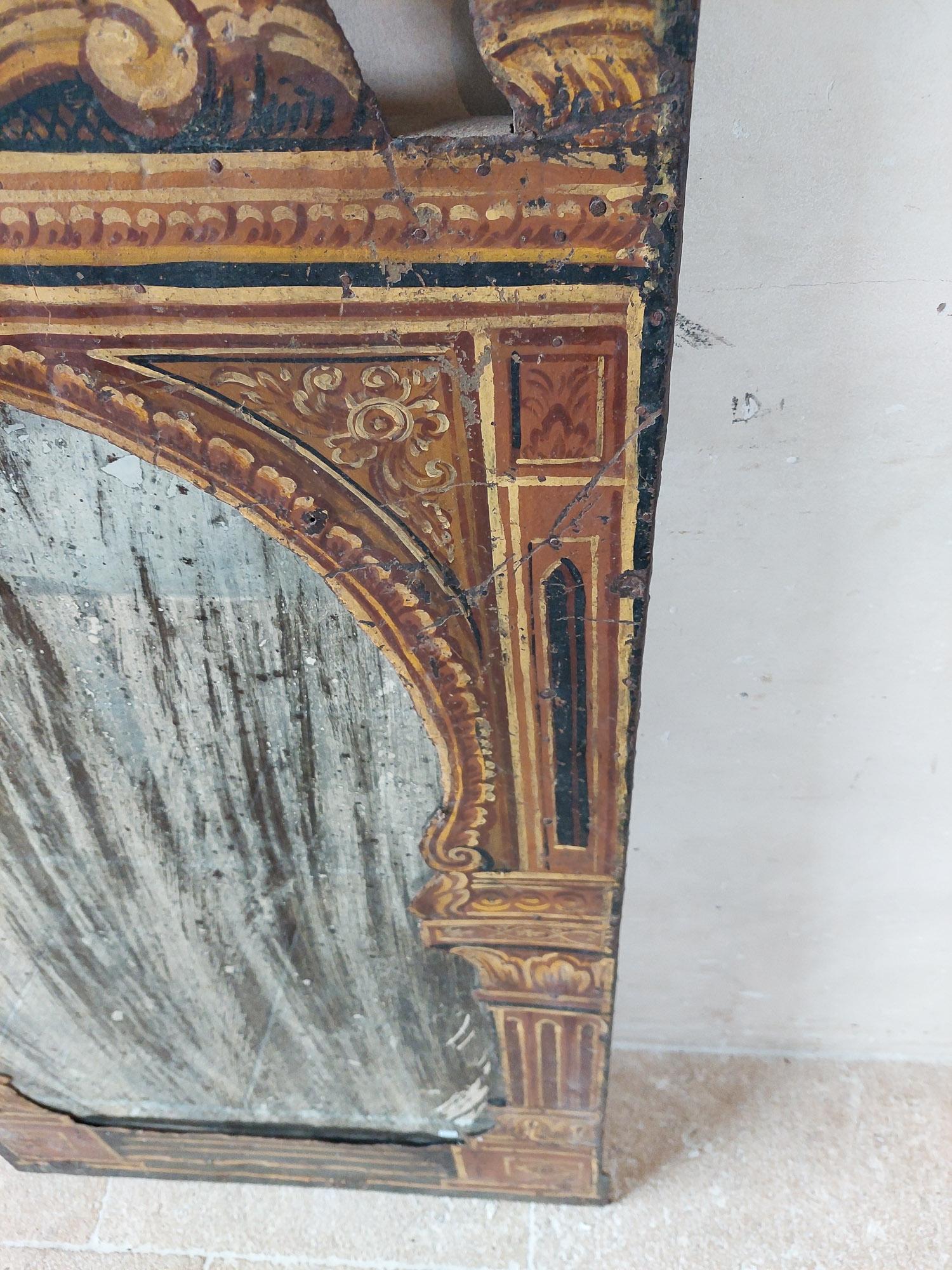 Specchio Antique Mirror del Sud Europa con influenze moresche in vendita