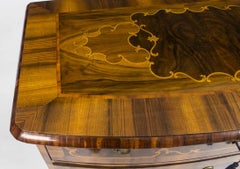 Antique South German Baroque Walnut Bowfront Commode Chest, 18th Century