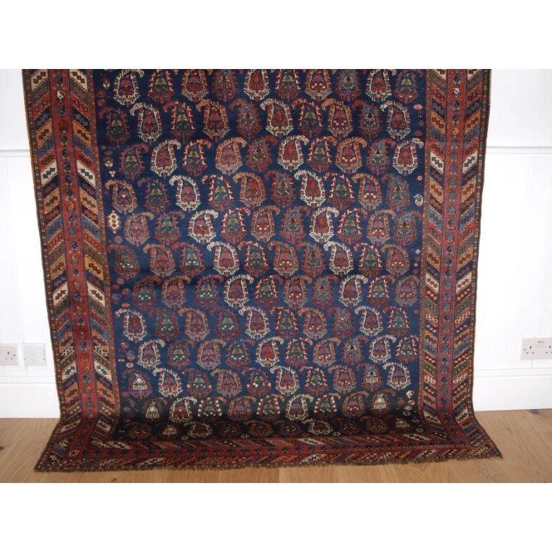 Antique South Persian Afshar Long Rug of All over Boteh Design In Excellent Condition For Sale In Moreton-In-Marsh, GB