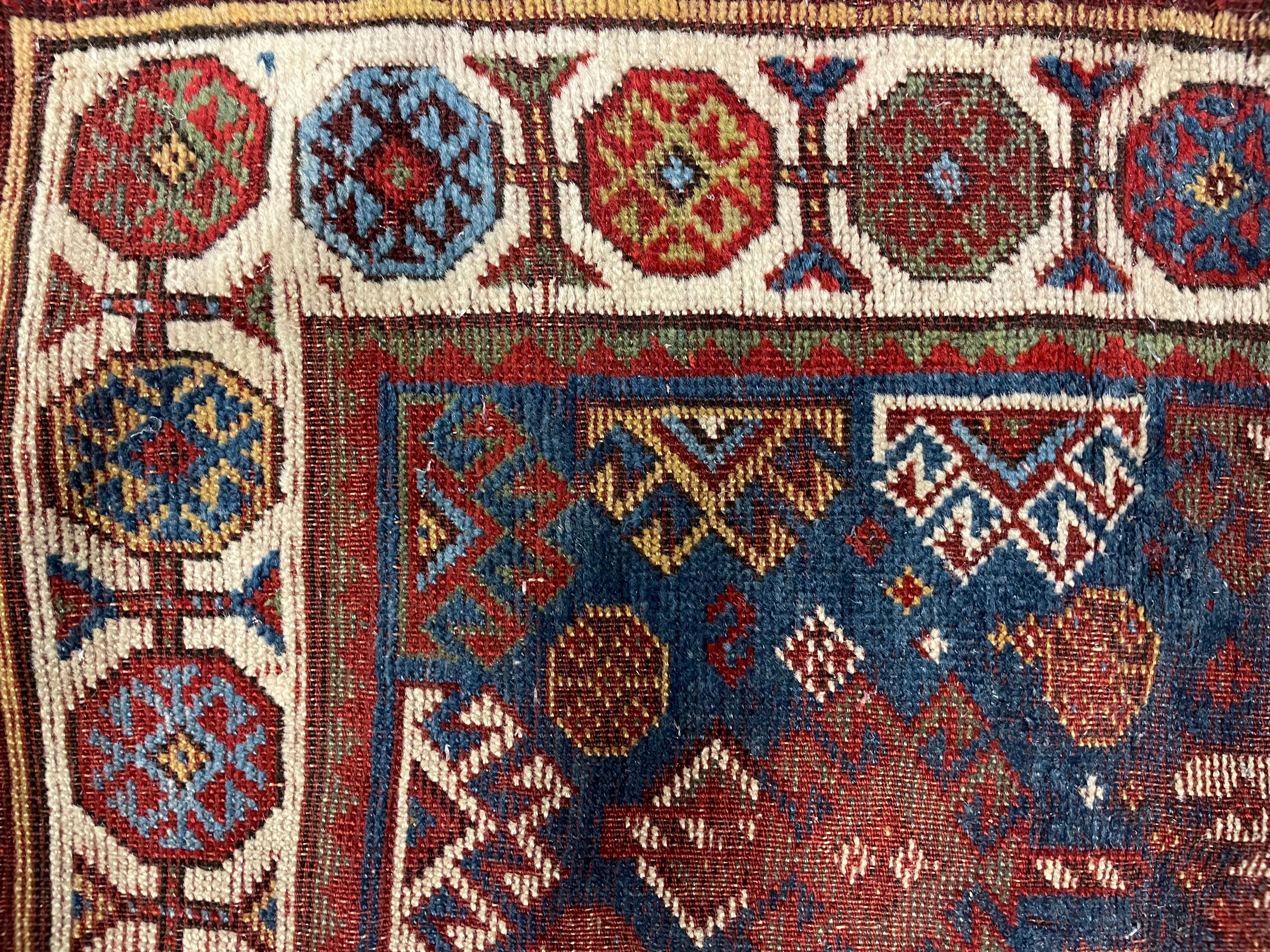 Wool Antique South Persian Afshar Rug Second half 19th Century For Sale