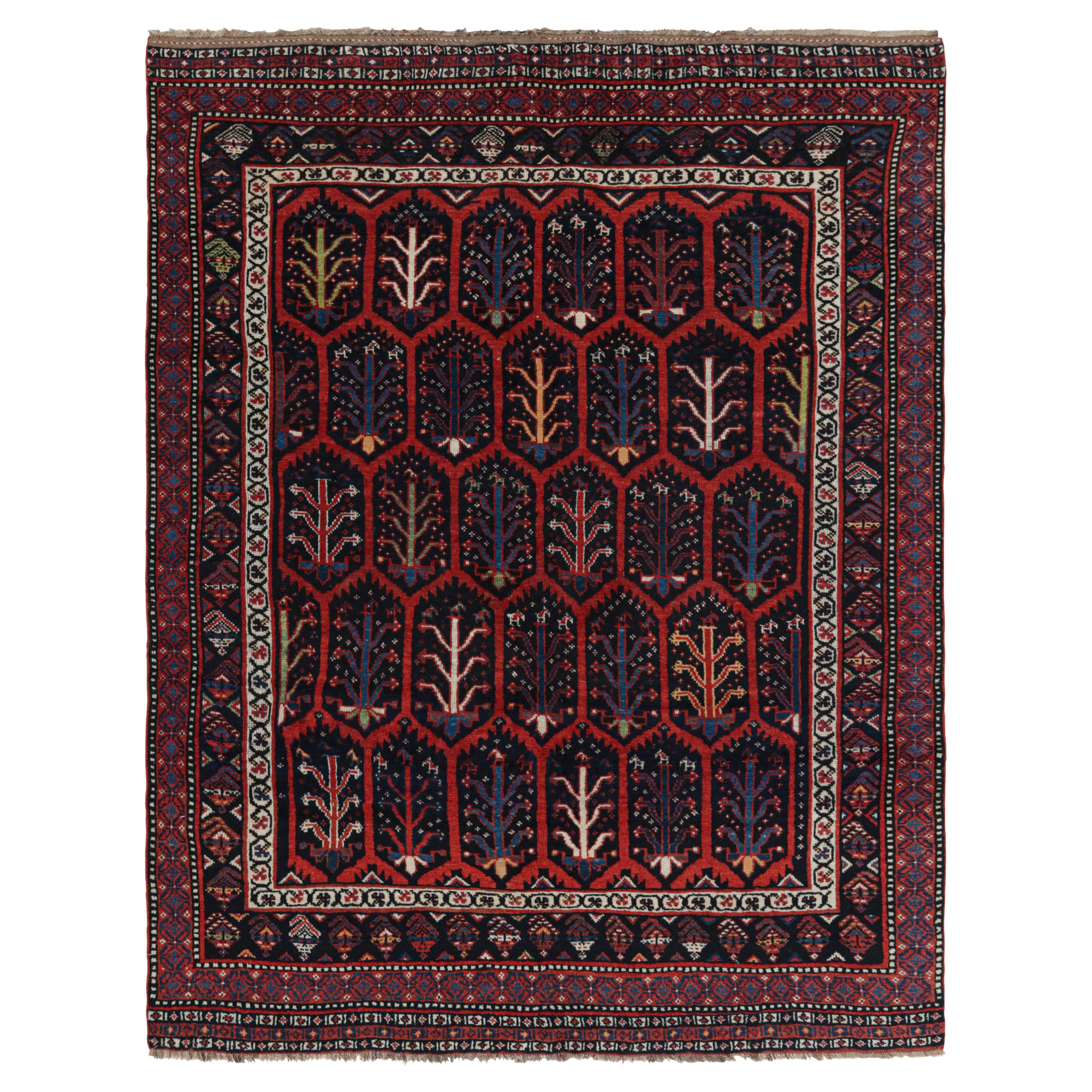 Antiker Südpersischer Teppich mit polychromen Stammesmustern, von Rug & Kilim