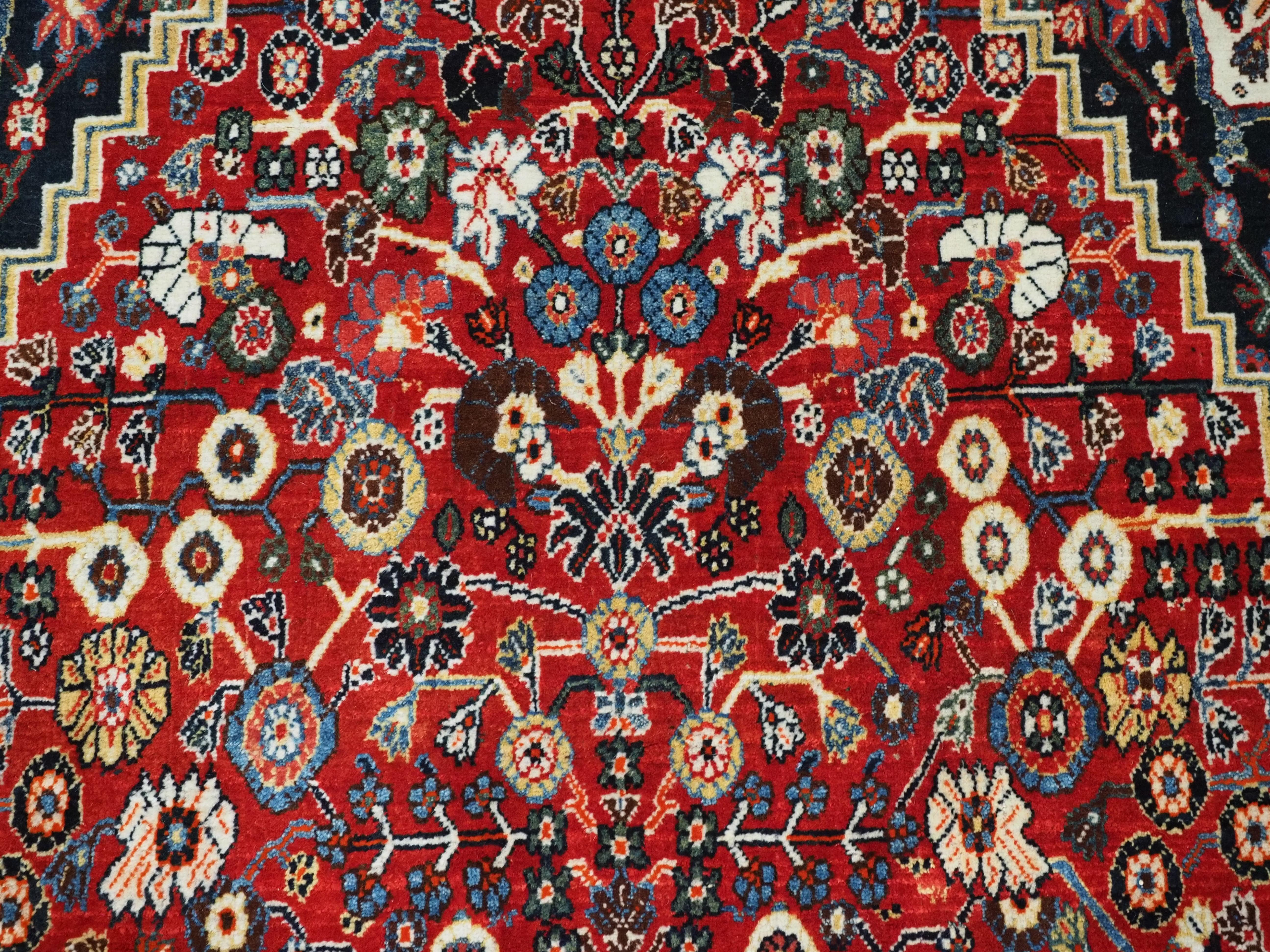 Antique  Kashkuli Qashqai rug with millefleur prayer design.   For Sale 5