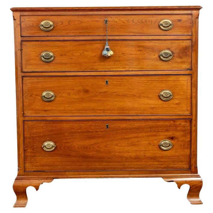 Antique Southern American Federal Style Chest Of Drawers For Sale at 1stDibs