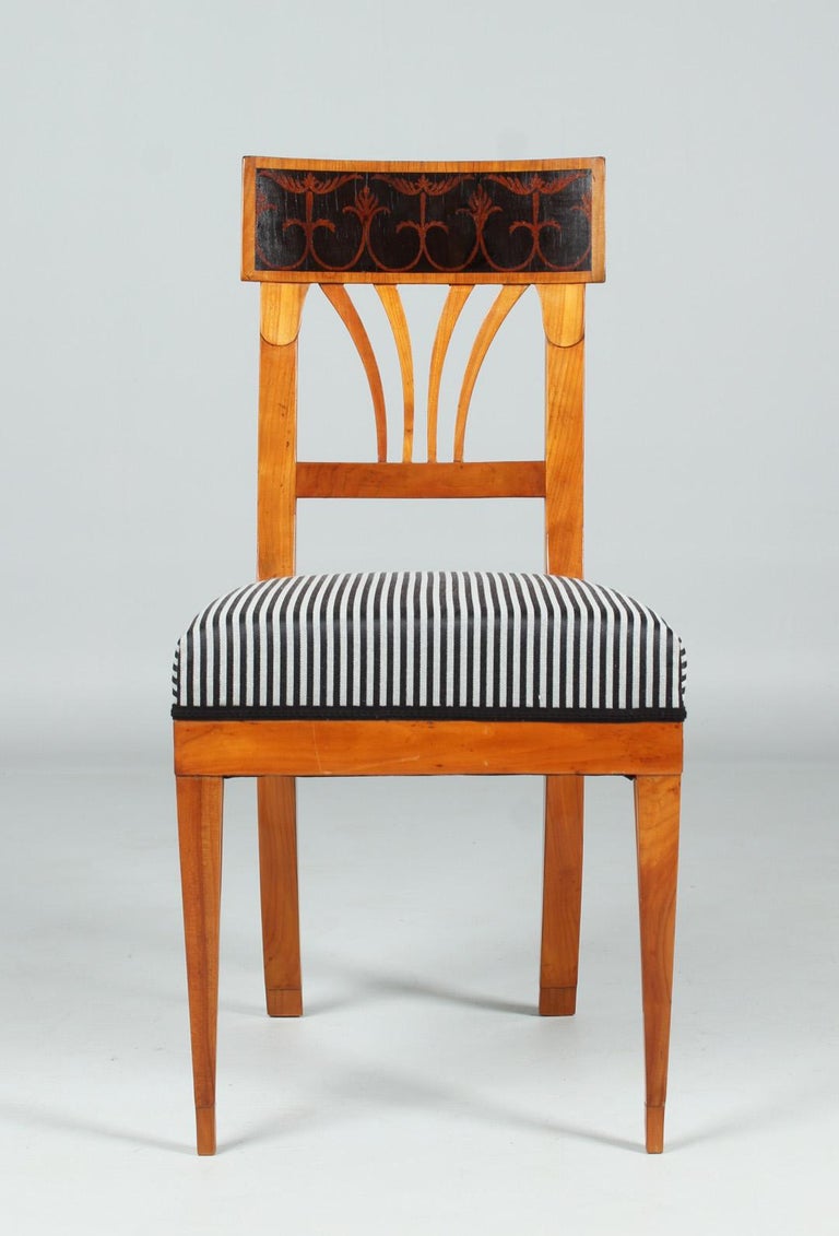 Antique SouthernGerman Biedermeier Chair, Cherrywood, circa 1830 For