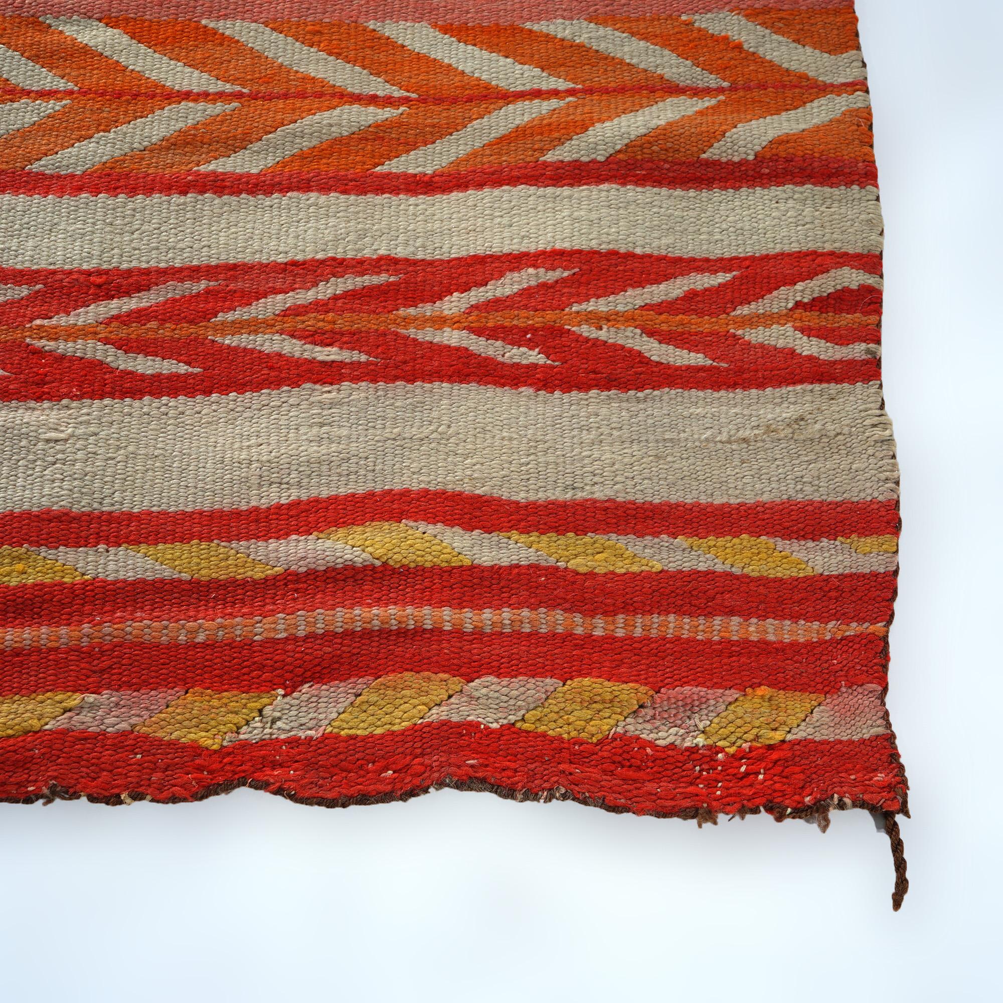 Antique Southwest Germantown School Native American Navajo Wool Rug Circa 1930 2