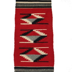 Antique Southwest Native American Indian Navajo Woven Wool Rug C1920