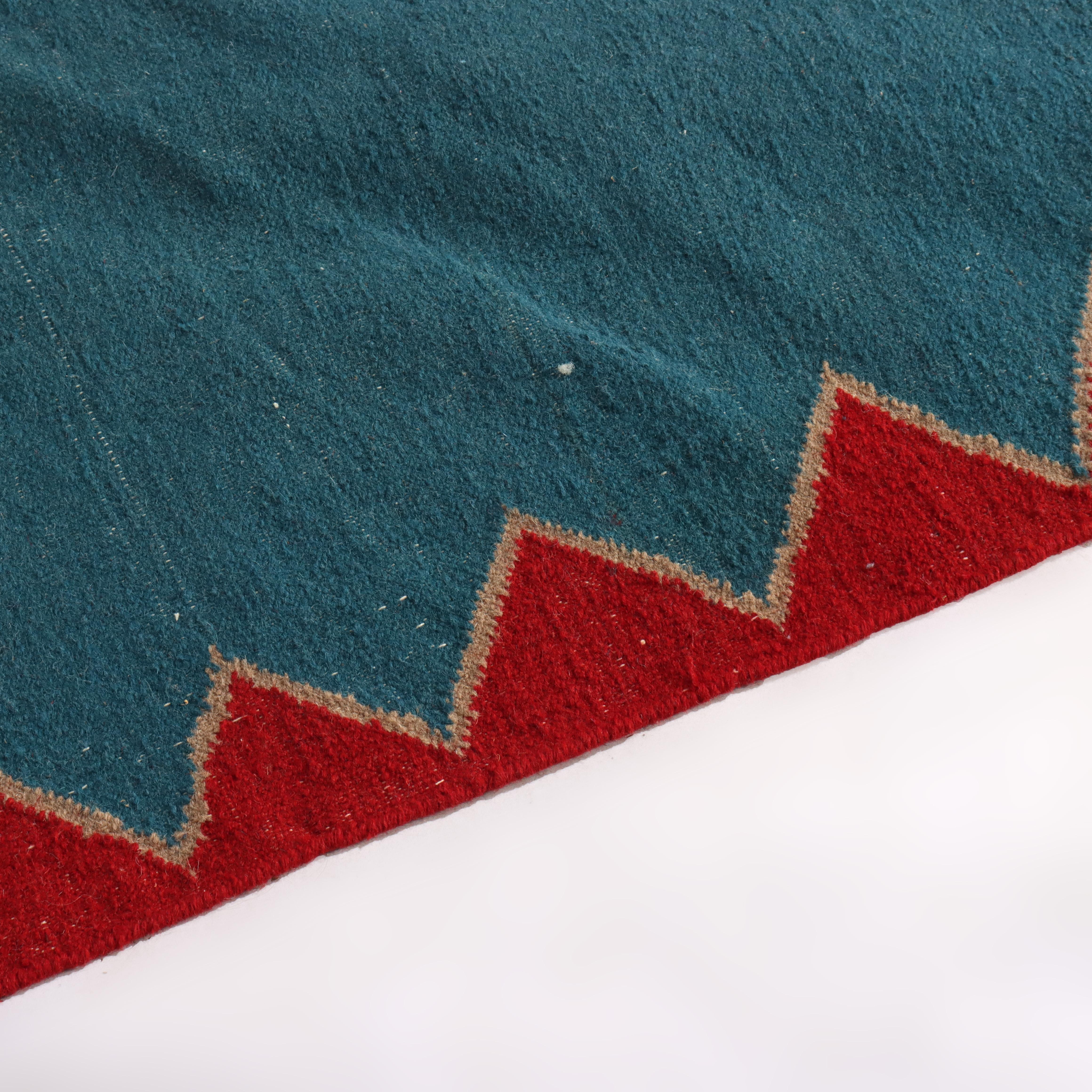 Antique Southwest Native American Navajo Kilim Woven Rug C1930 For Sale 7