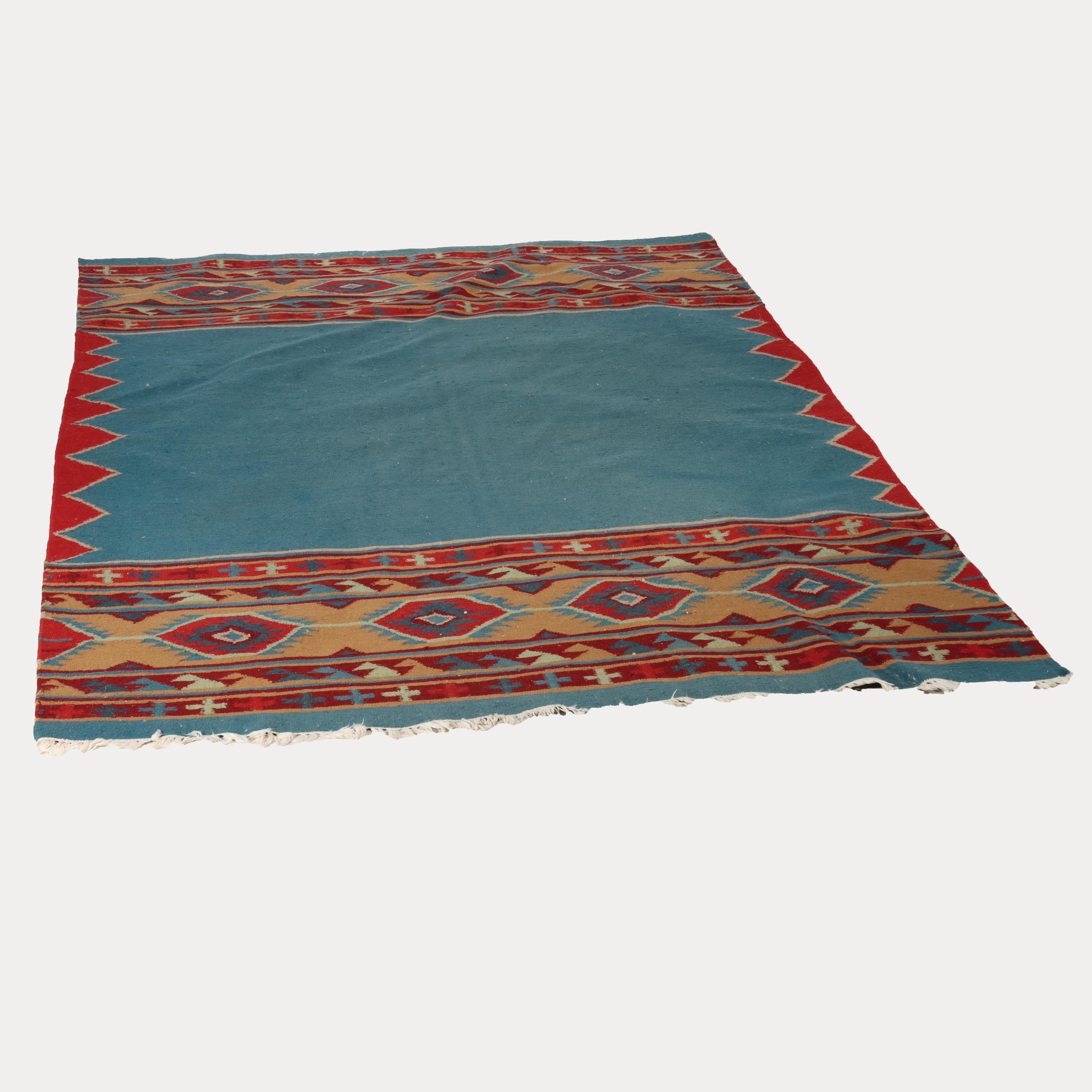 20th Century Antique Southwest Native American Navajo Kilim Woven Rug C1930 For Sale