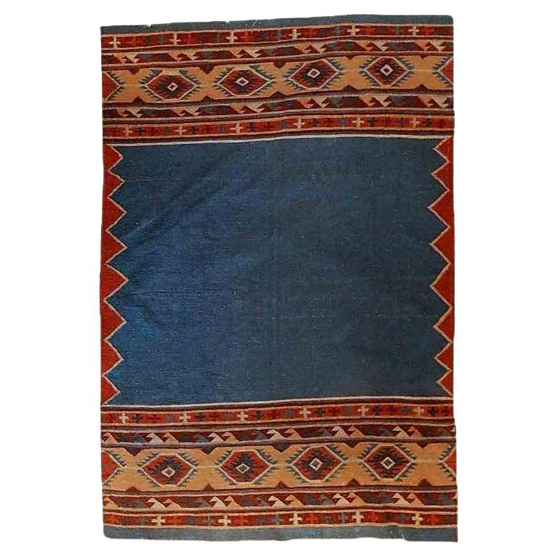 Antique Southwest Native American Navajo Kilim Woven Rug C1930 For Sale