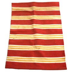 Antique Southwest Native American Navajo Woven Stiped Wool Throw Rug C1900