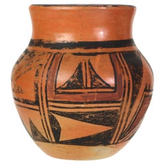 Antique Southwest Natives American Hopi Pottery Vase Signed C1900