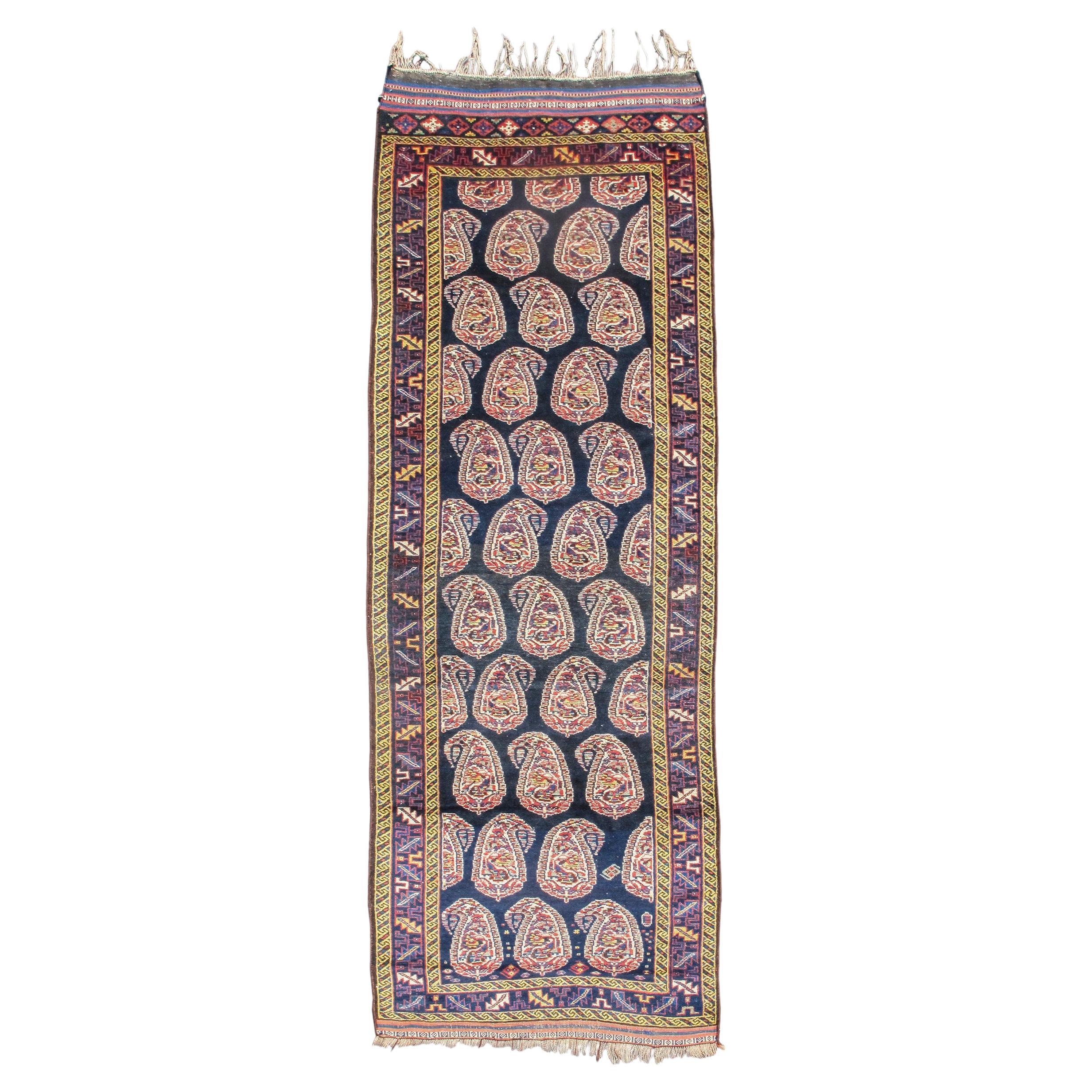 Antique Southwest Persian Luri Runner, c. 1900 For Sale